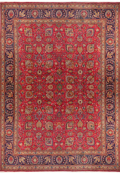 10 x 13 Persian Tabriz Rug Allover Design