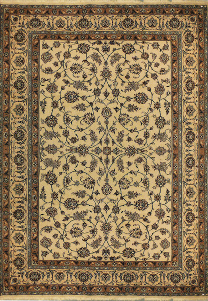 8'2 x 11' Persian Nain Rug All-Over Design Beige