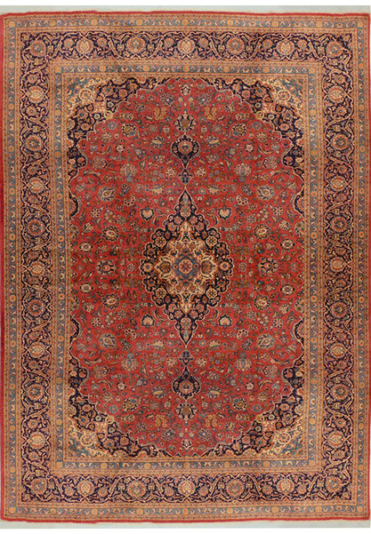 10 x 14 Persian Kashan Rug 4