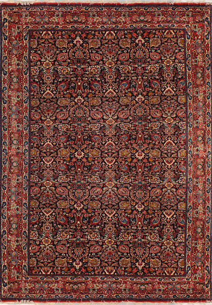 Antique 6'6 x 9'8 Persian Bijar All Over Design Rug