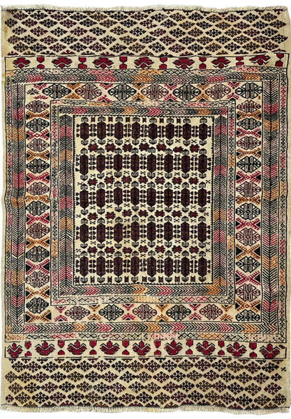 3'8" x 5'4" Antique Persian Baluch Rug