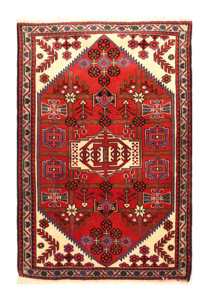3'5 x 4'8 Geometric Persian Shahsavan Rug