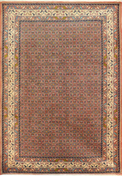 7x10 Persian Enjilas Rug - A Work of Art for Your Home. Admire the beauty and craftsmanship of this handwoven Persian Enjilas rug. With intricate floral patterns and bold colors, this 7x10 rug is a true masterpiece. The traditional knotting technique used to create this rug gives it a dense and durable structure, making it a valuable addition to any home or collection. Don't miss the chance to own this breathtaking Persian Enjilas rug - a work of art for your floor