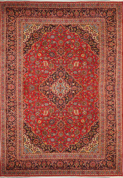 10 x 14 Persian Kashan Rug | known from TV Show Shark Tank 1