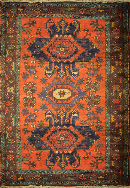 4 x 7 Kazak Caucasian Semi-Antique Rug