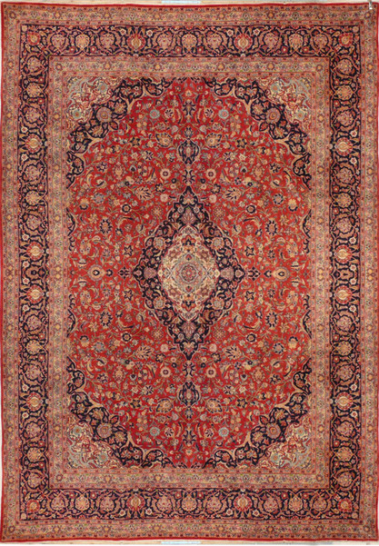 9'8 x 13'3 Persian Kashan Rug | Shown on TV Show Shark Tank