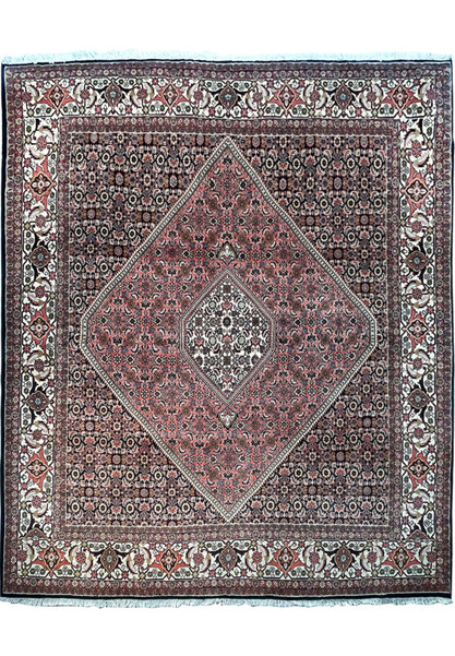 6'6" x 8'3" Persian Bijar Iron Rug