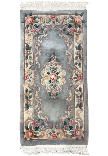 3 x 5 oriental art deco vintage rug