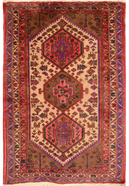 3 x 5 Persian Hamedan Throw Rug