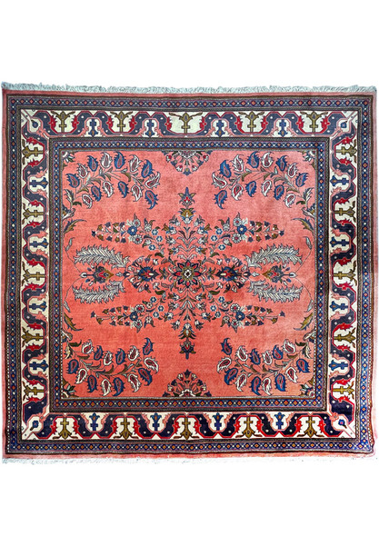 7'1" x 7'4" Persian Sarough Square Rug