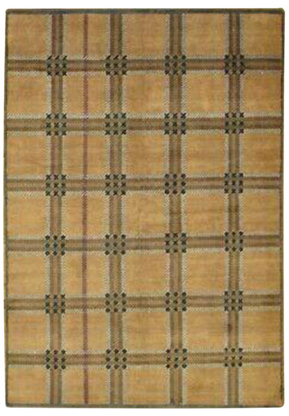 5x8 All-Over Modern New Nepali Brown Wool (65 x 94 In) Handmade Rug