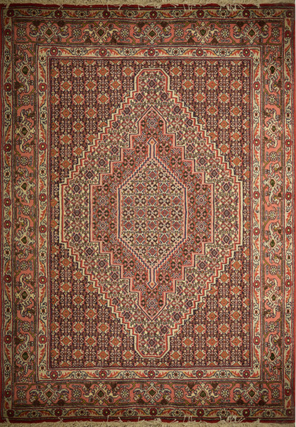 4 x 5'3 Persian Senneh Rug Kurdish Style