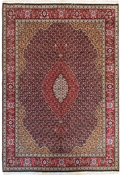 5 x 6'5 Persian Tabriz Mahi Wool & Silk Rug