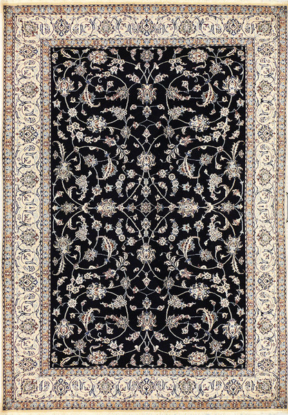 8'2" x 11'6" Persian Nain Rug All-Over Design Navy Blue