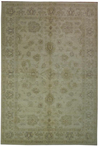 6x9 Chobi Peshawar Rug Oriental Ivory Oushak