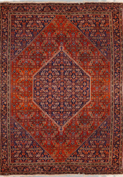 6'8 x 10'2 Persian Bijar Rug