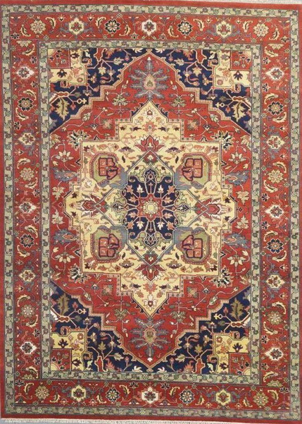 10 x 14 Geometric Persian Serapi Rug