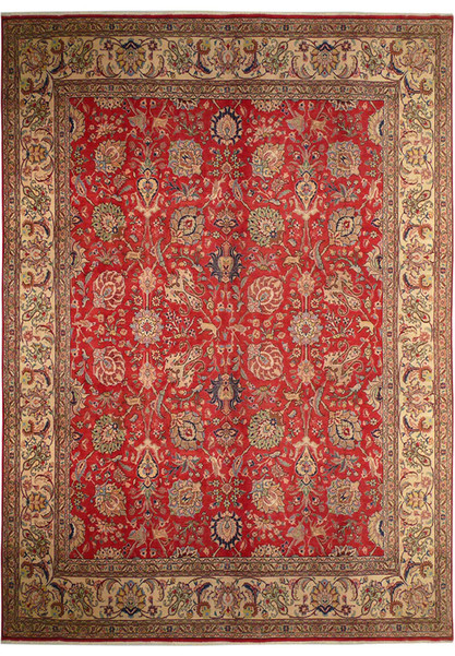 9'8" x 13'4" Persian Tabriz Rug