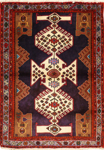 3'4 x 5 Antique Persian Khamseh Rug