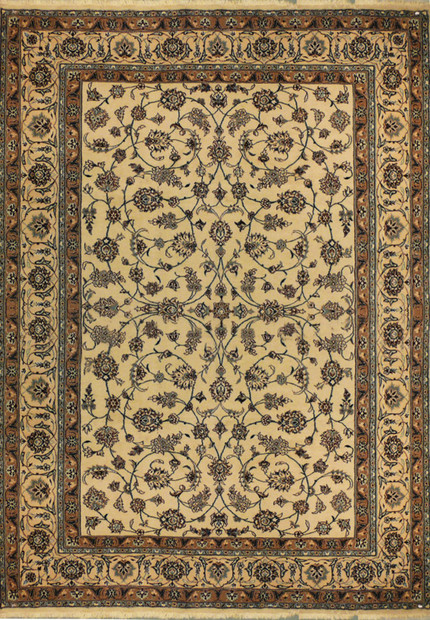 8'2 x 11' Persian Nain Rug All-Over Design Beige