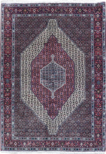 4 x 6 Persian Senneh Rug | Kurdish Tribal Style