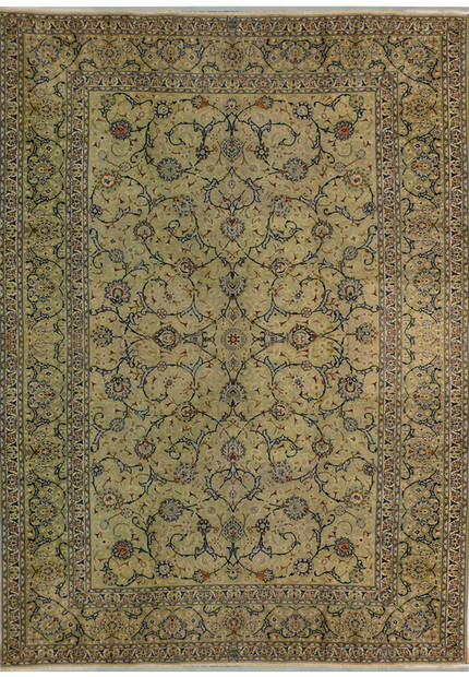 8'8" x 12'1" Persian Kashan Rug