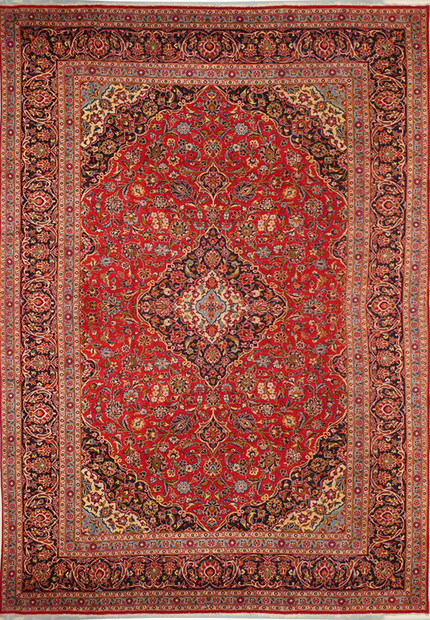 10 x 14 Persian Kashan Rug | known from TV Show Shark Tank 1