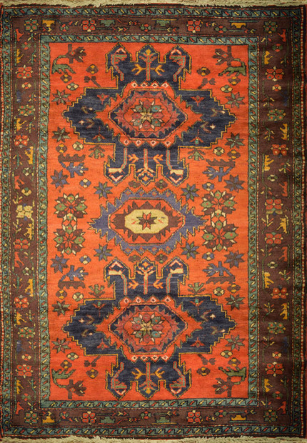 4 x 7 Kazak Caucasian Semi-Antique Rug