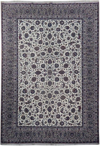 Persian Isfahan Wool and Silk Rug