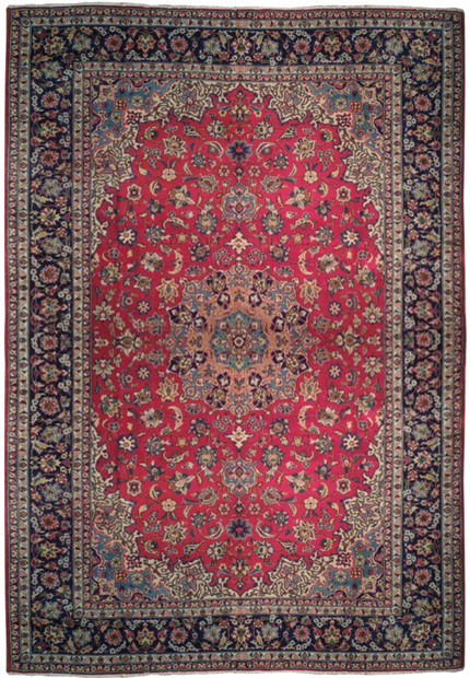 Image of a 10x16 Persian Najafabad rug, featuring intricate floral motifs and a vibrant color palette.