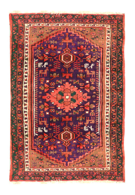 3 x 5 Rare Persian Khamseh Rug