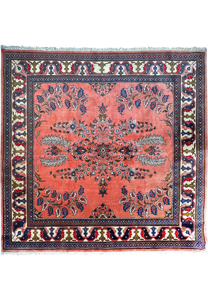 7'1" x 7'4" Persian Sarough Square Rug