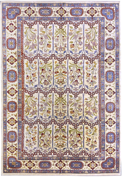 Full view of the 12 x 16 Oriental Ziglar Rug showcasing complete floral design.