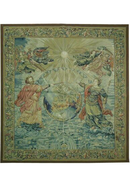 6 x 6 Authentic Fine Quality Religious Motif Tapestry