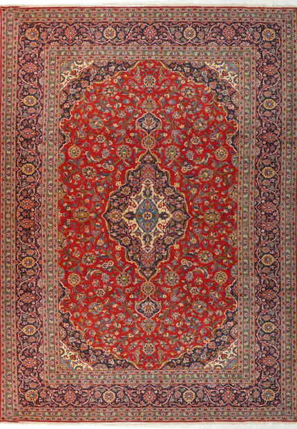 9'5 x 13'3 Persian Kashan Rug