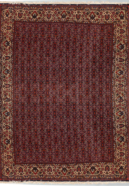 7'2" x 9'5" Persian Bijar All-Over Design Iron Rug