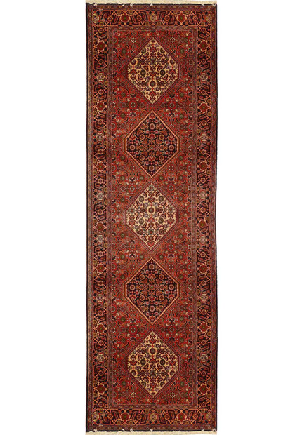 3 x 9'7" Persian Bijar Mahi Design Runner Rug