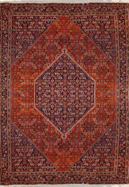 6'8 x 10'2 Persian Bijar Rug