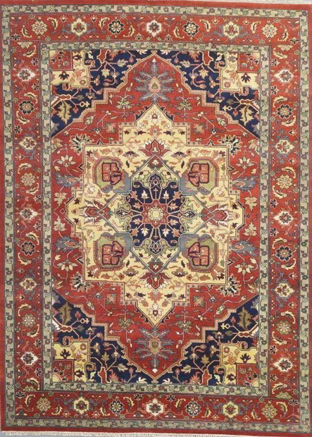 10 x 14 Geometric Persian Serapi Rug