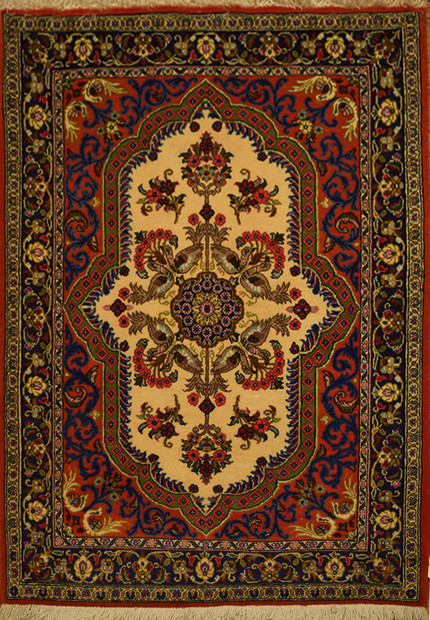 2'5 x 4 Premium Persian Qum Kork Rug