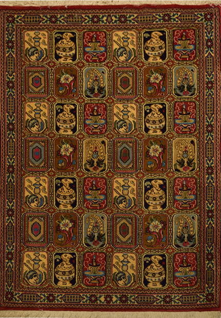 2'5 x 4 Persian Qum Kork Rug