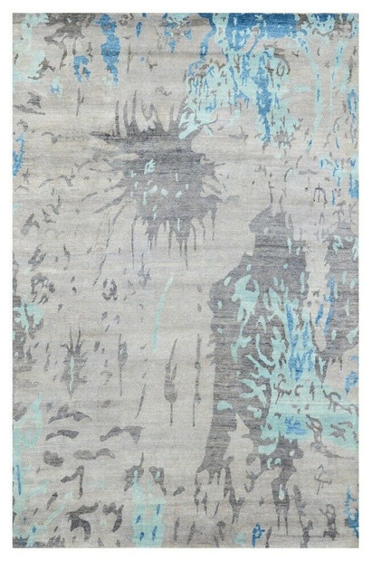 9 x 12 Modern Abstract Design Handmade Silky Rug | *Fire Sale* |