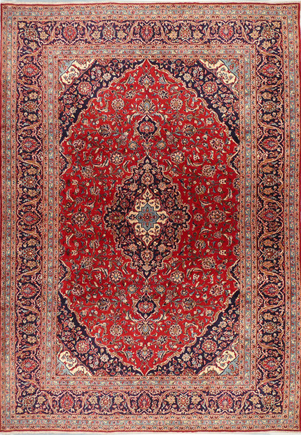 9'11" x 13'5 Persian Kashan Rug