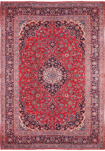 10 x 14 Classic Persian Kashan Rug | Known from TV Show Shark Tank