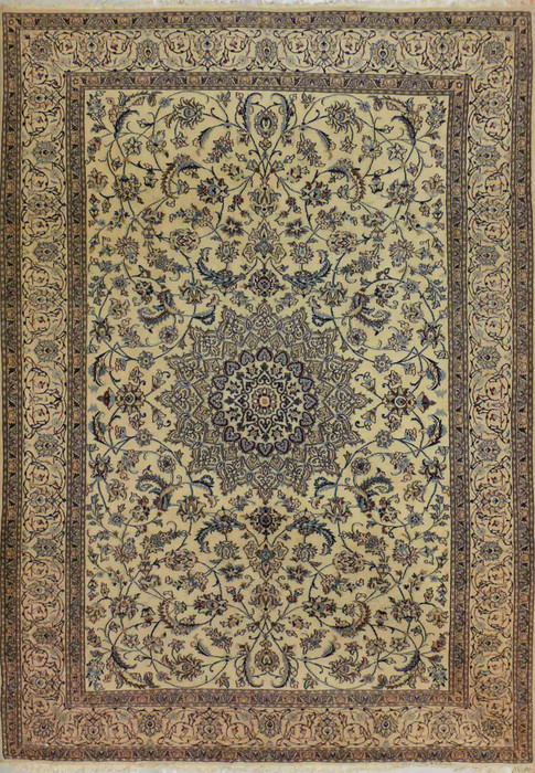 6'6 x 9'6 Persian Nain 9 LAA Star Medallion Rug