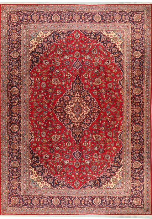10'2" x 14'1" Persian Kashan Rug