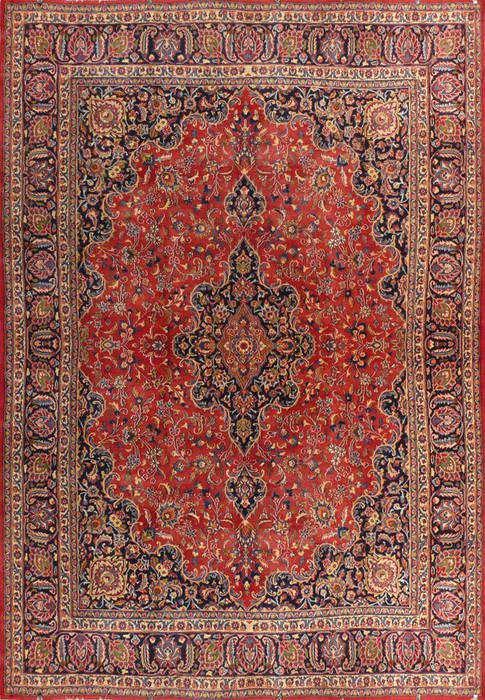 9'6" x 12'7" Persian Kashan Rug