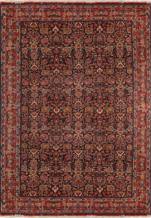 Antique 6'6 x 9'8 Persian Bijar All Over Design Rug