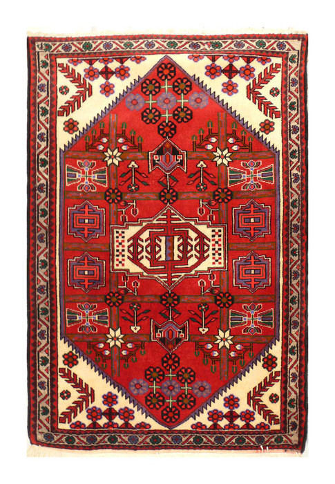 3'5 x 4'8 Geometric Persian Shahsavan Rug