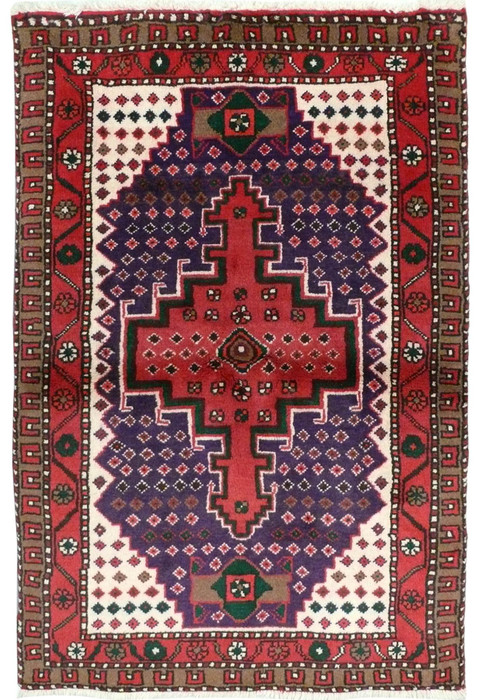 3 x 5 Rare Persian Hamedan Rug